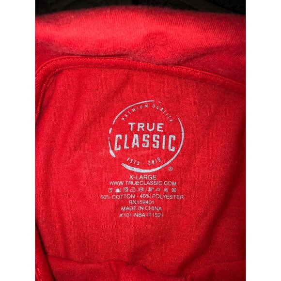 True Classic Red Polo Shirt X-Large Premium Cotton Polyester Blend Short Sleeve - Picture 7 of 7